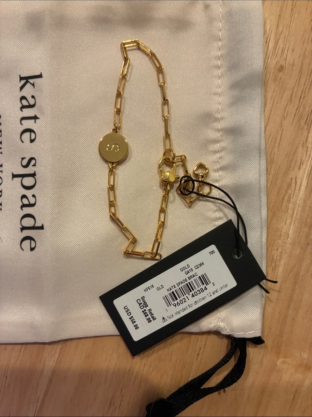 kate spade gold chain charm bracelet - gold - Picture 4 of 5